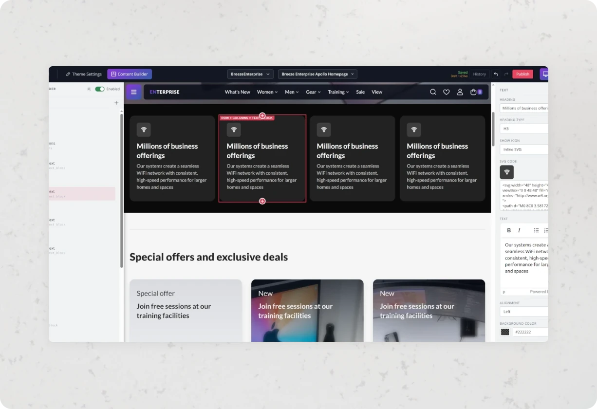 Content Editor Screenshot