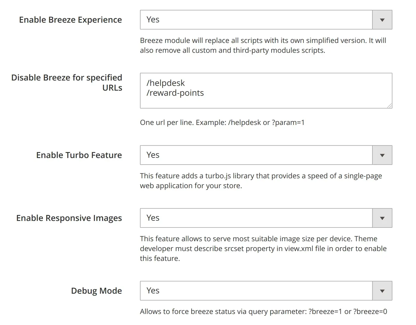 Settings Screenshot